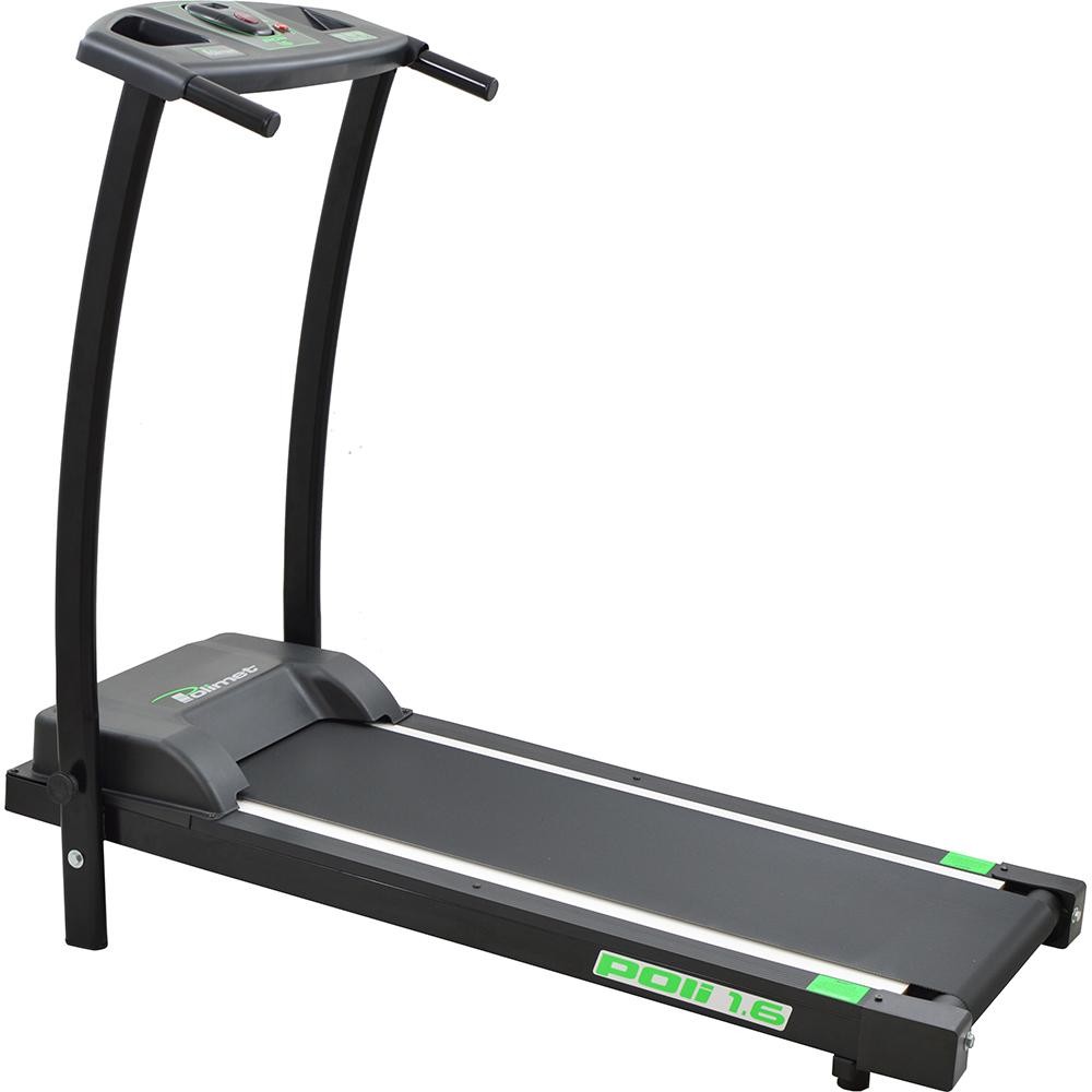 Esteira Elétrica 1.6 Profissional Residencial 5 Funções Aço Carbono Bivolt Preta Polimet