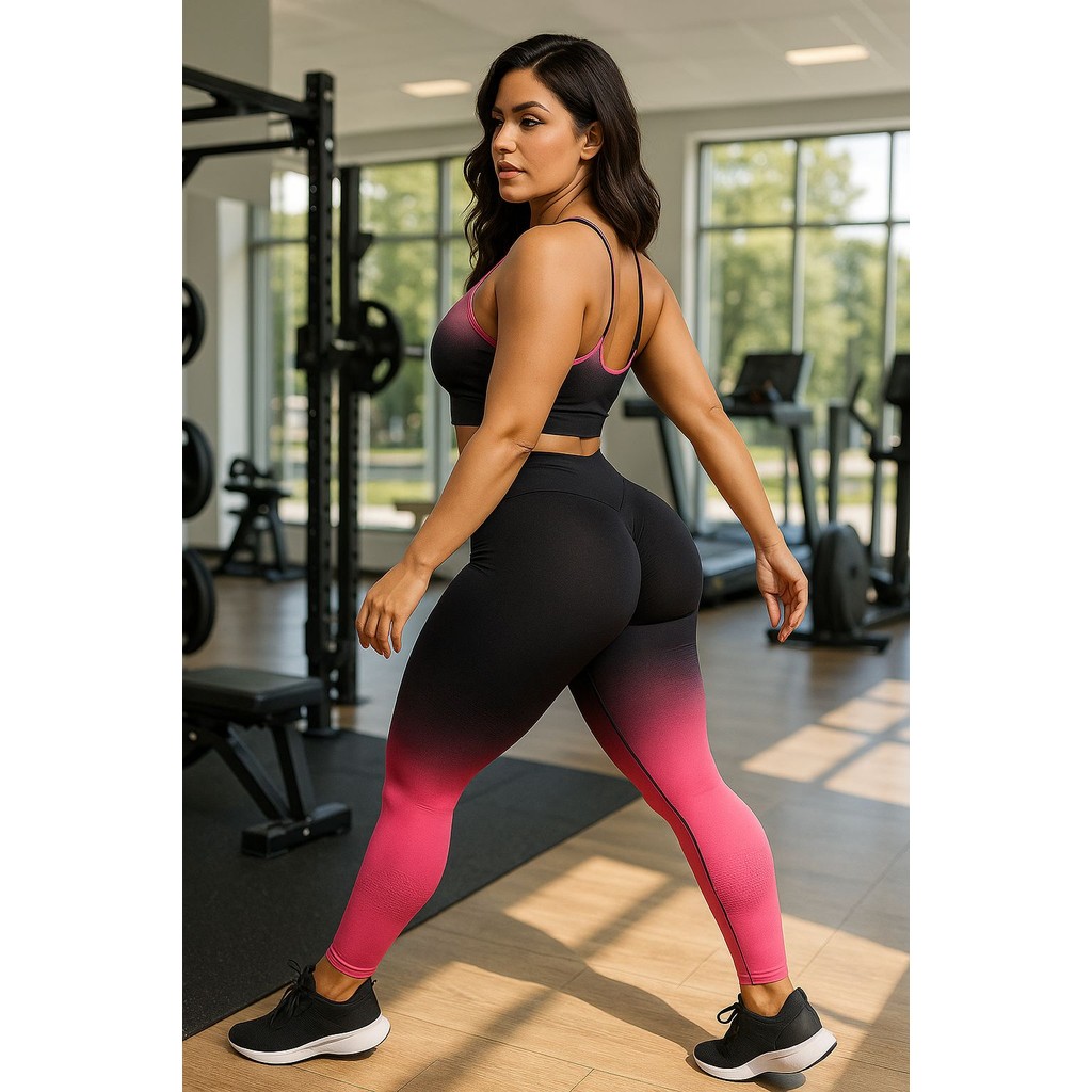 conjunto degrade empina bumbum f399. em Oferta na Shopee