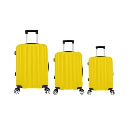 Kit Mala de Viagem abs 3 peças Adventure Fortt Amarela - KMV01-AM