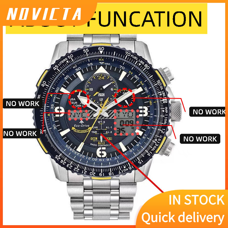 Cronógrafo de relógio masculino NOVICTA CTIZEN Blue Angel de segunda geração em Oferta na Shopee