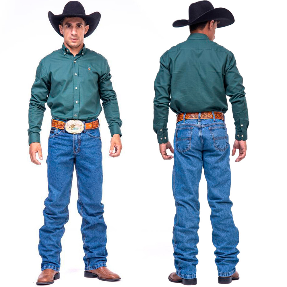 Calça Jeans Masculina Country Texas Road | Corte Tradicional Reto 100% Algodão