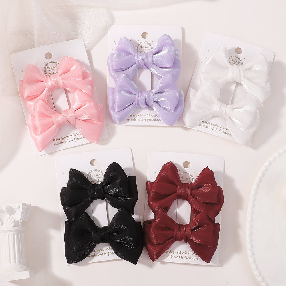 2 Pçs/Set Lindas Meninas Organza Arco Grampos De Cabelo Do Bebê Doce Crianças Presilhas Princesa Acessórios Para O