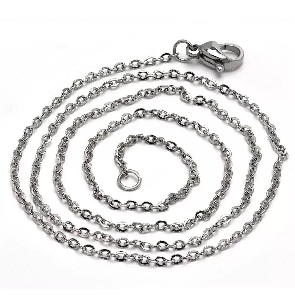 Kit 12 Correntes em Aço Inoxidável para Colares e DIY Bijuterias Dourado/Prateado em Oferta na Shopee