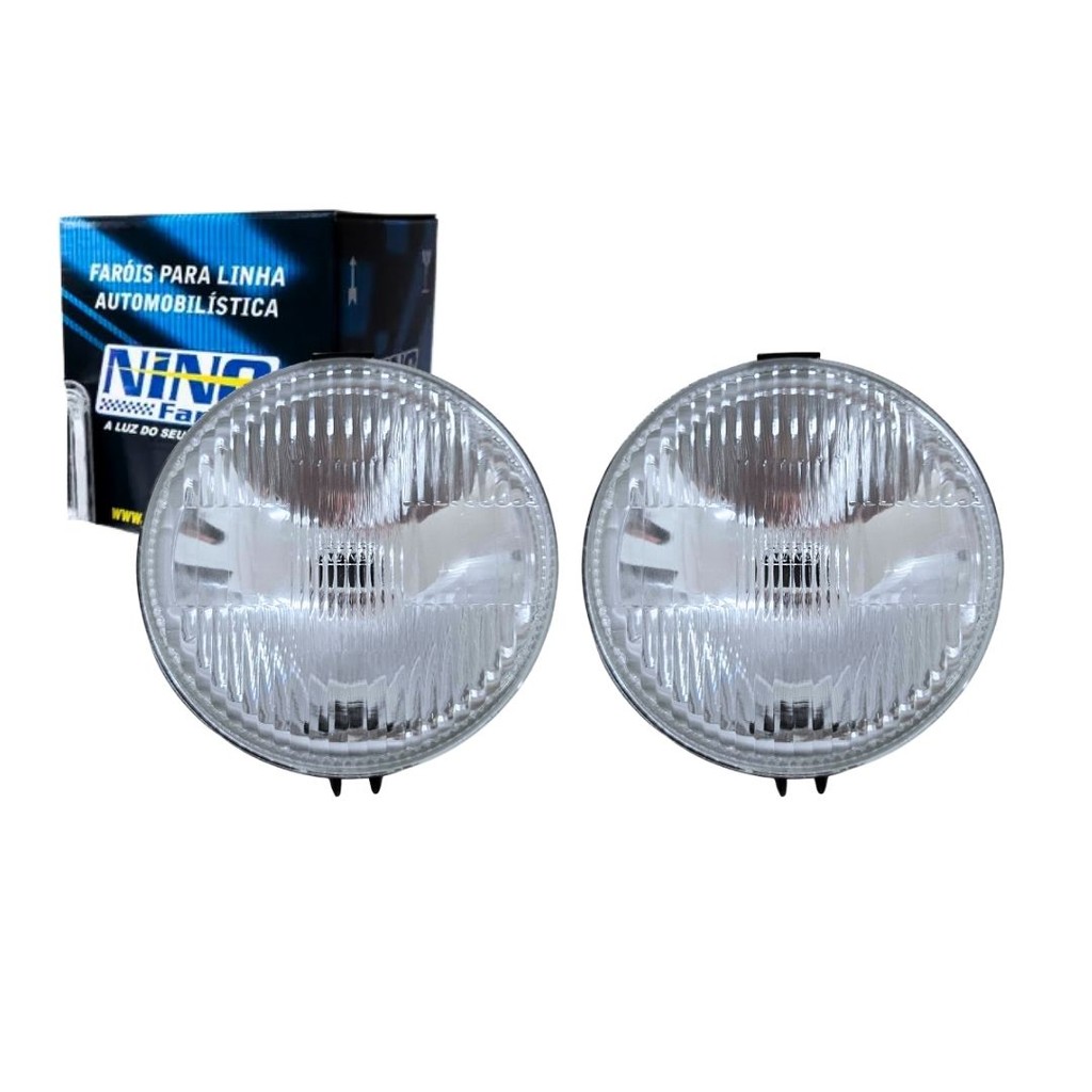 Par Farol Milha Auxiliar Redondo 142mm Universal Para Ford Escort XR3 1987 a 1992 Nino F-12v