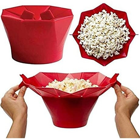 Balde de Pipoca tipo Pipoqueira em Silicone Para Micro-ondas Sem Óleo - Wincy - recipiente pra microondas