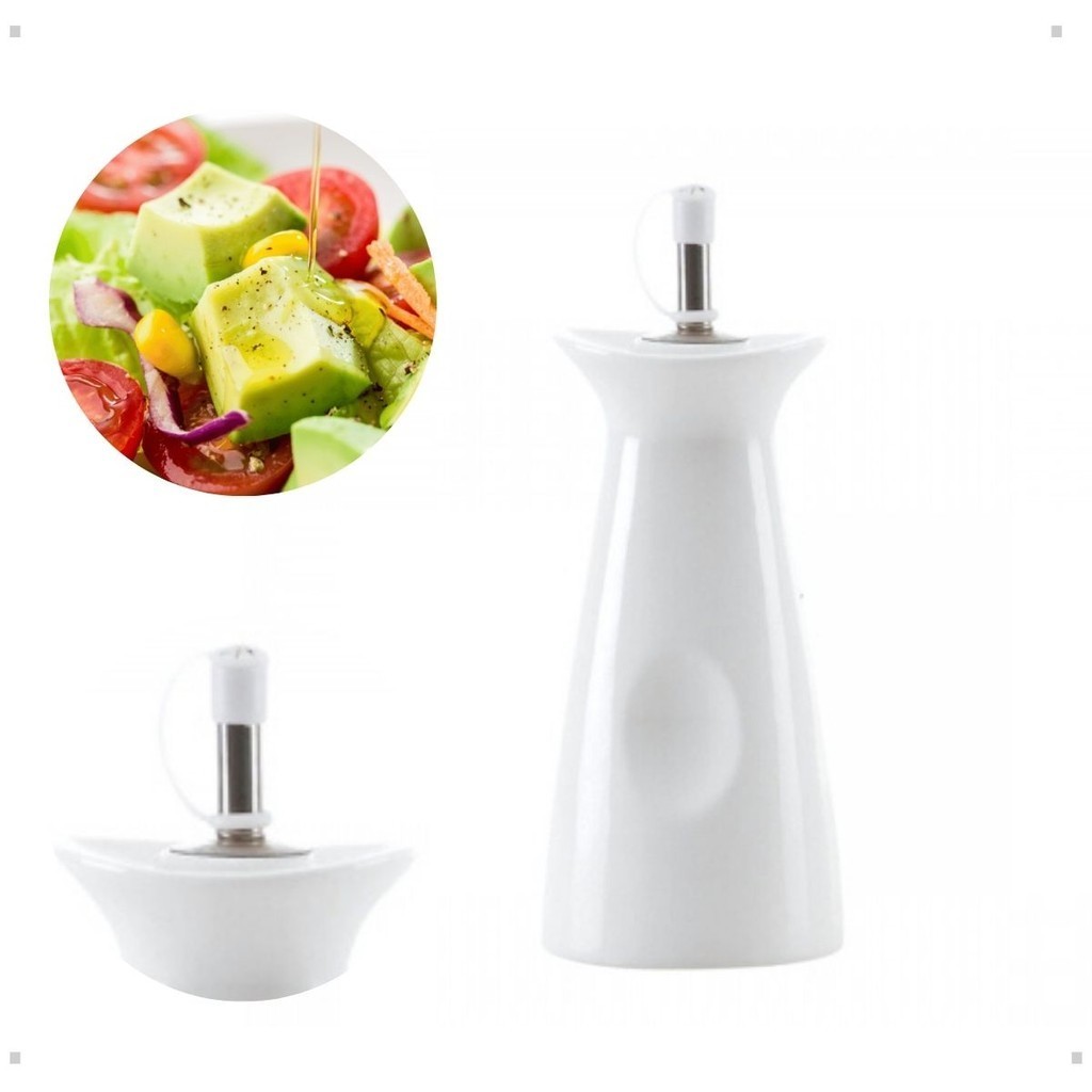 Porta azeite e vinagre oasis galheteiro em porcelana 250ml