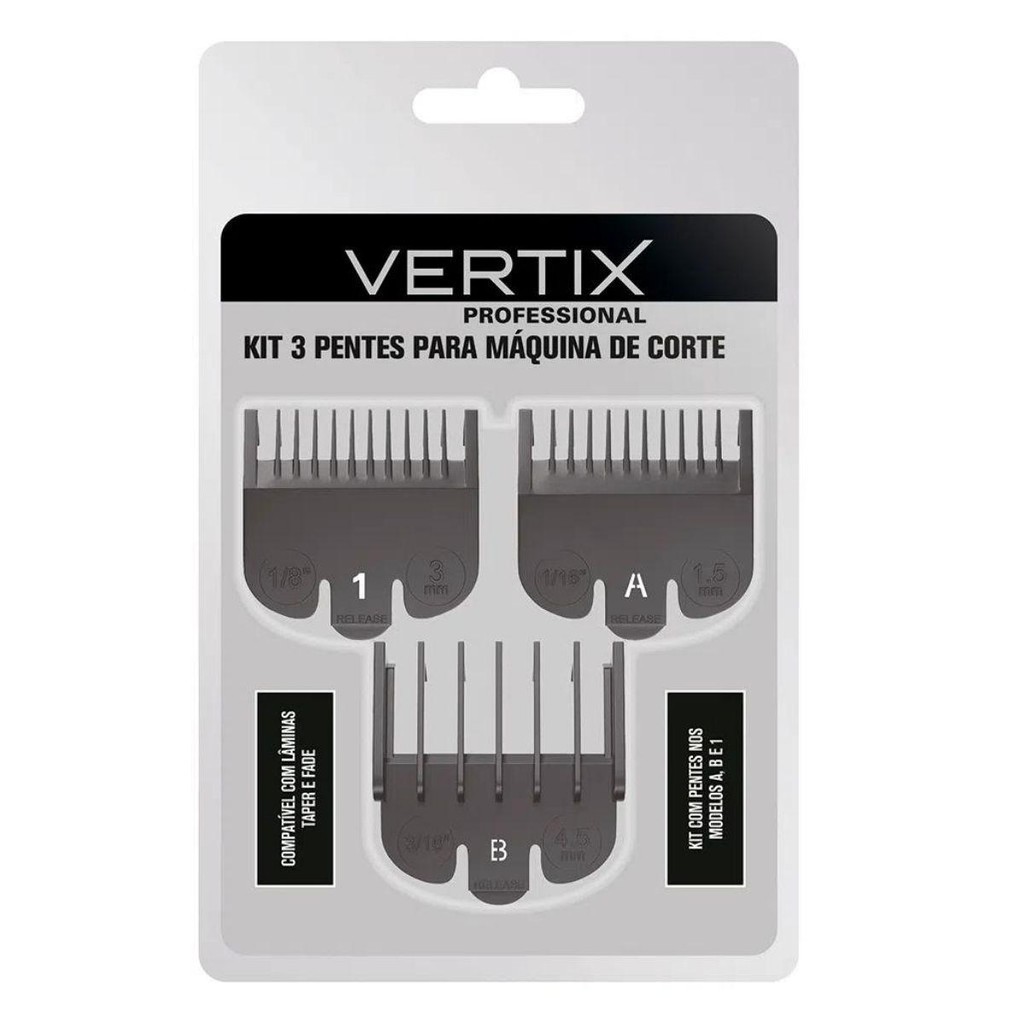 KIT PENTES PARA MAQUINA DE CORTE VERTIX BELLIZ C/3 UN MODELO A,B E 1