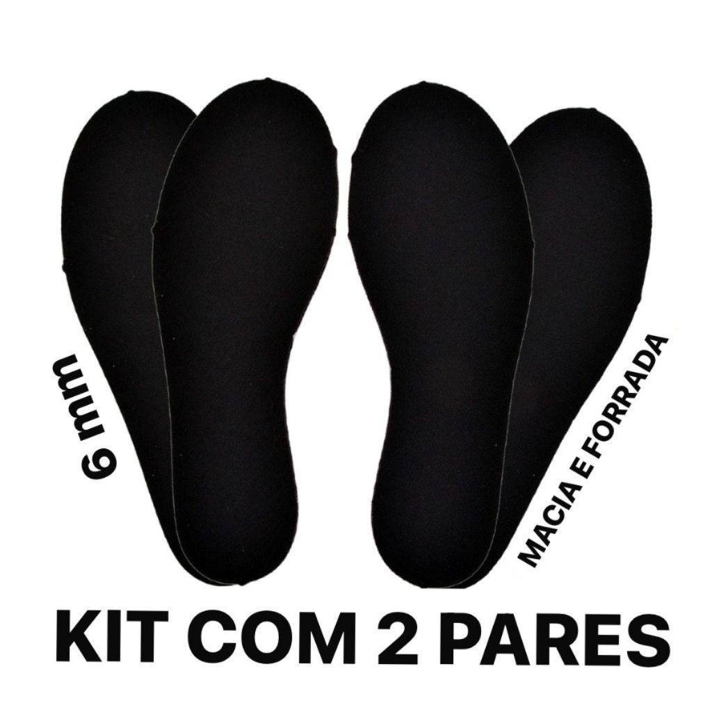 Kit 2 pares Palmilha Em E.V.A 6mm Anatômica Premium Confortável Para Várias Horas de Trabalho Ideal Para Tênis, Sapato, Chuteira, Bota e Sapatilha Tenis de academia Tenis Infantil em Oferta na Shopee