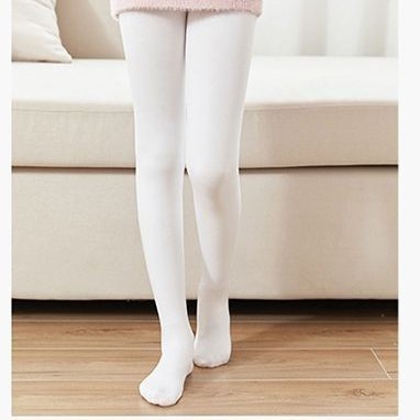 Meia Calça Infantil Branca Algodão Fio 80 2 A 14 Anos Legging Grossa