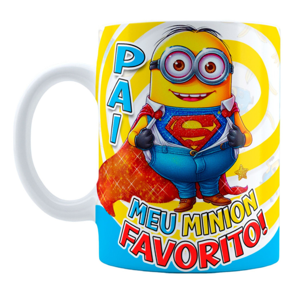 Caneca Pai Meu Minion Favorito Xícara Dia Dos Pai Minions