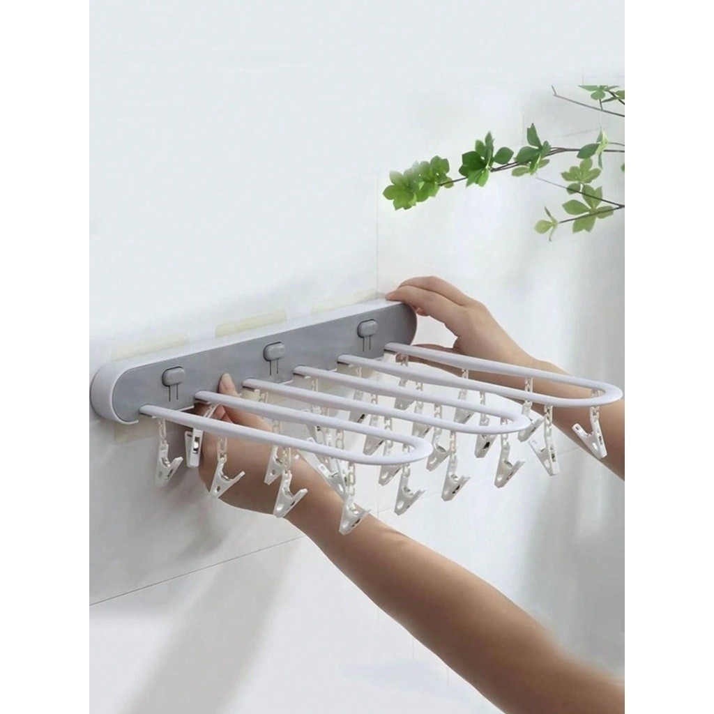 Varal Retratil Multifuncional Simples Sem Furos Para Lavanderia em Oferta na Shopee
