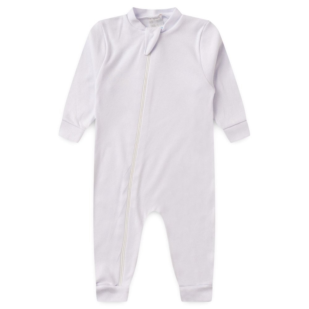 Macacão Liso Branco Unissex - Suedine 100% Algodão - Bebê em Oferta na Shopee