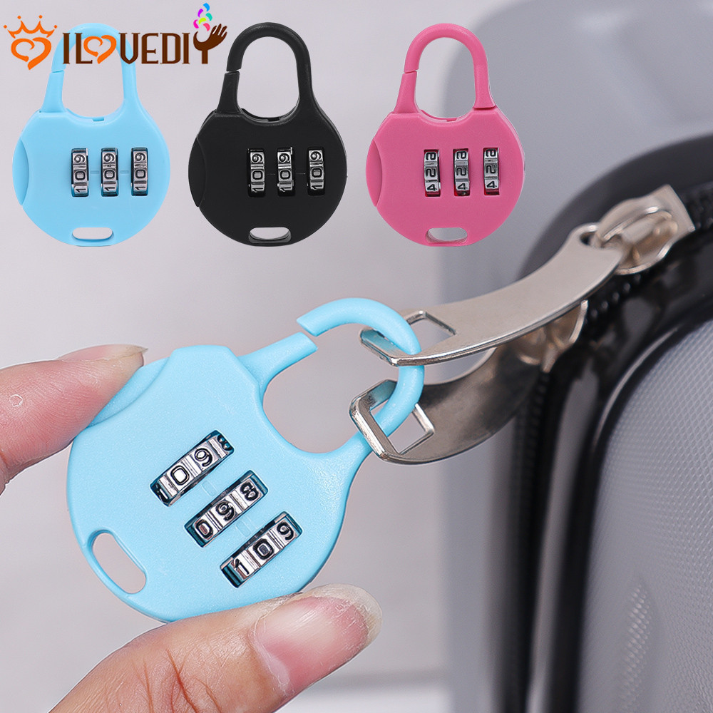 Cadeado Com Senha Para Mala-Ferramenta De Travamento De Janela De Porta-Bloqueio De 3 Códigos Digitais-Código De Mochila