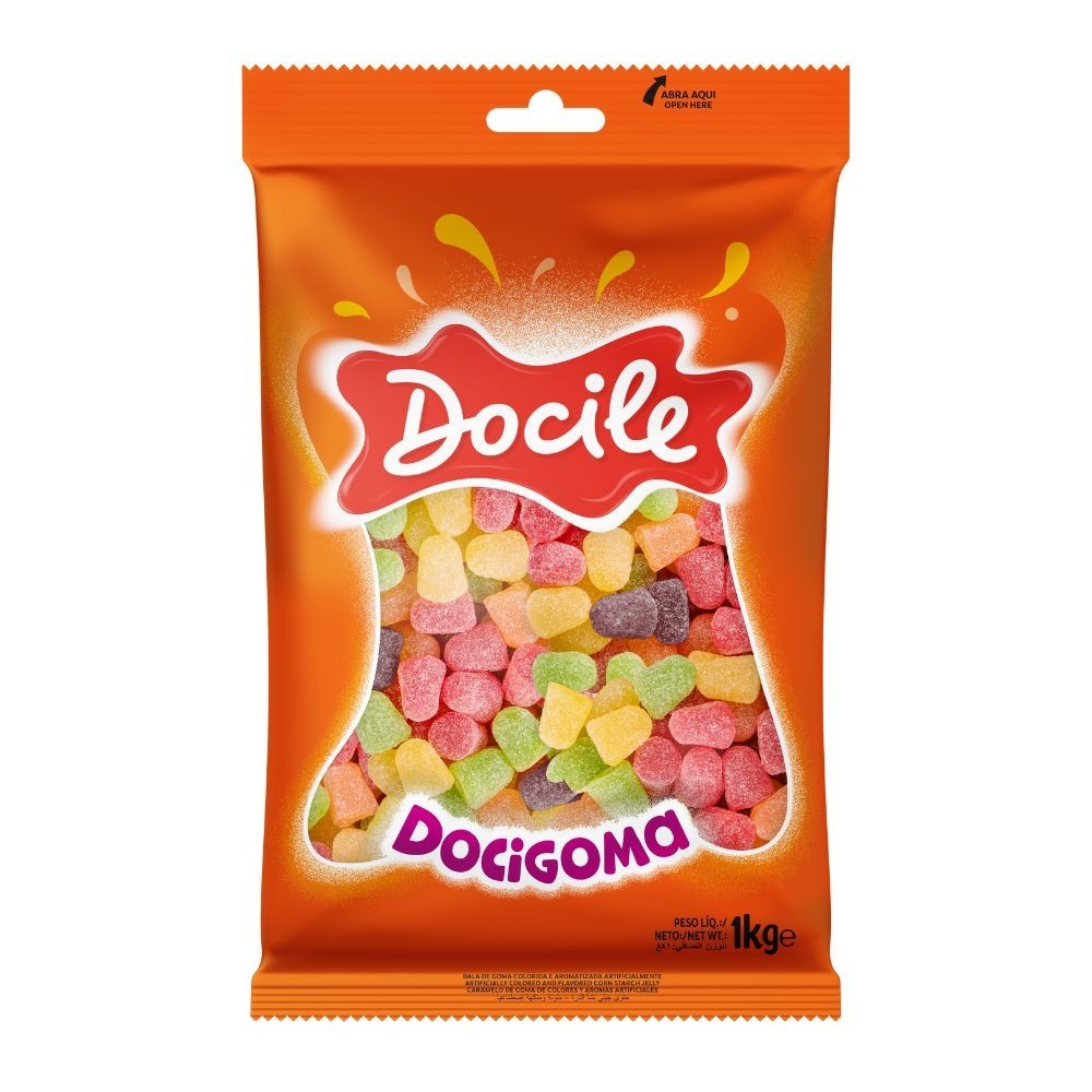 Bala de Goma Sino Sortido 1kg - Docile em Oferta na Shopee