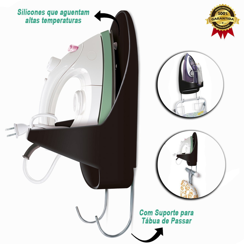 PRETO Suporte para Ferro e Tabua de Passar - Secalux em Oferta na Shopee