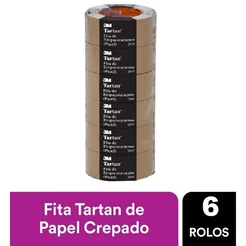 Kit 6 Fita de Empacotamento 3M Tartan 2564 45MM X 50M
