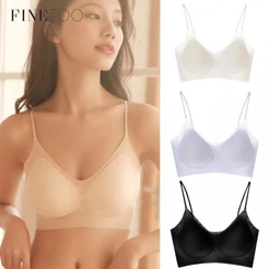 Finetooo Mulher Soutien Sem Costura M-4XL Plus Alça De Ombro Ultra Fina Lingerie Respirável Em Seda De Gelo