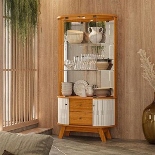 Cristaleira Ambiente Moss Cinamomo Off White - Madetec em Oferta na Shopee