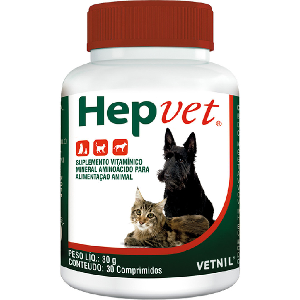 Hepvet Mastigável Vetnil Suplemento Vitamínico para Cães e Gatos - 30 g em Oferta na Shopee