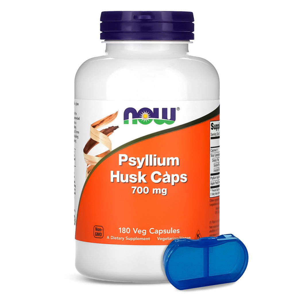 Casca Psyllium + Pectin Now Foods 180Cap + Porta Cápsulas em Oferta na Shopee