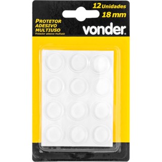 Protetor Adesivo Multiuso 18 mm com 12 peças Vonder em Oferta na Shopee