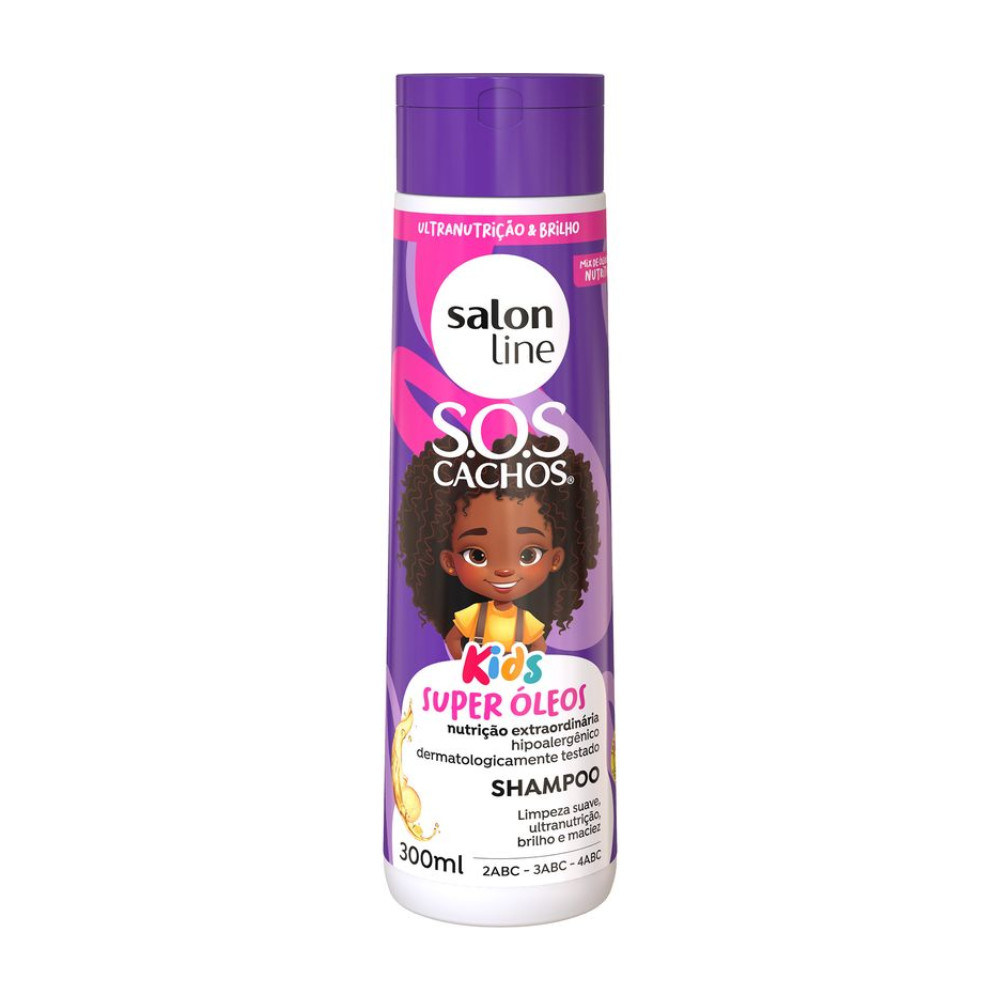 Shampoo Sos Cachos Kids Super Óleo Nutrição Salon Line 300ml em Oferta na Shopee