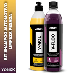 Kit Shampoo Automotivo Sujeira Pesada V-Floc + V-Mol 500ml Vonixx
