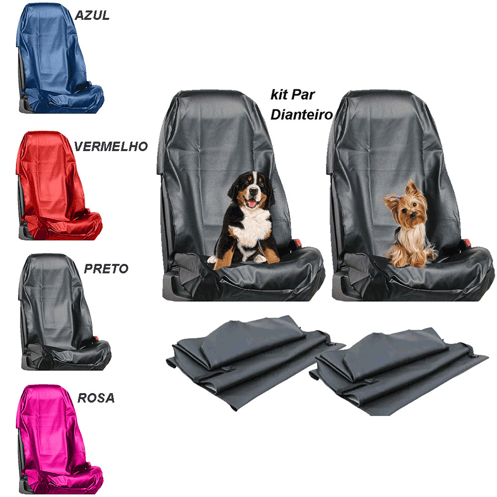 Kit do Par Conjunto Dianteiro de Capas AZUL PRETO ROSA VERMELHO Protetor Carro Banco banco dianteiros Frente Oficina Mecânico Pet Corino impermeável