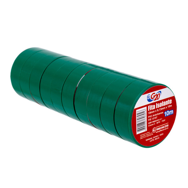 Kit 10 Fita Isolante Uso Geral Verde G20 10 metros em Oferta na Shopee
