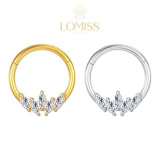 Piercing Argola Daith Segmento Aço Cirúrgico Segmento Articulado Zircônia Ponto de Luz Helix, Septo, Rook, Conch em Oferta na Shopee