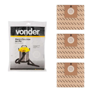 Kit 3 Sacos Coletores de Pó para Aspirador APV1000 Vonder