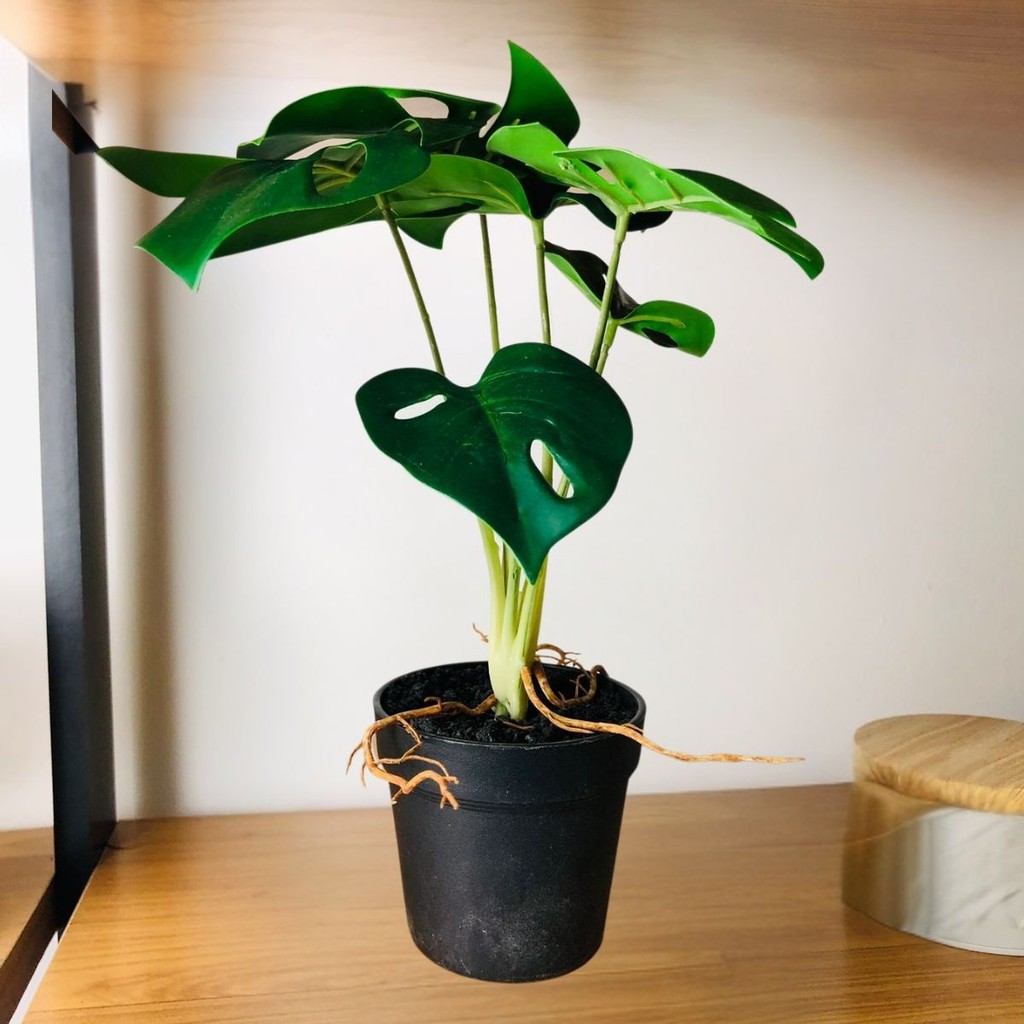 Vaso Decorativo Com Mini Folhagem Artificial Arranjo Pronto