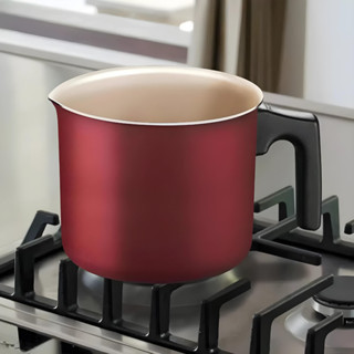 Leiteira Fervedor Canecão Tramontina Turim Alumínio Antiaderente VERMELHO 1,7 Litros  Café Leite Chá Cozinha