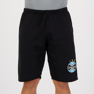 Bermuda Moletom Grêmio Retrô II Preto em Oferta na Shopee