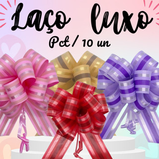 Laços Pronto Para Presente e Embalagem Laço Luxo Flor Grande 10 unidades - LUXO em Oferta na Shopee