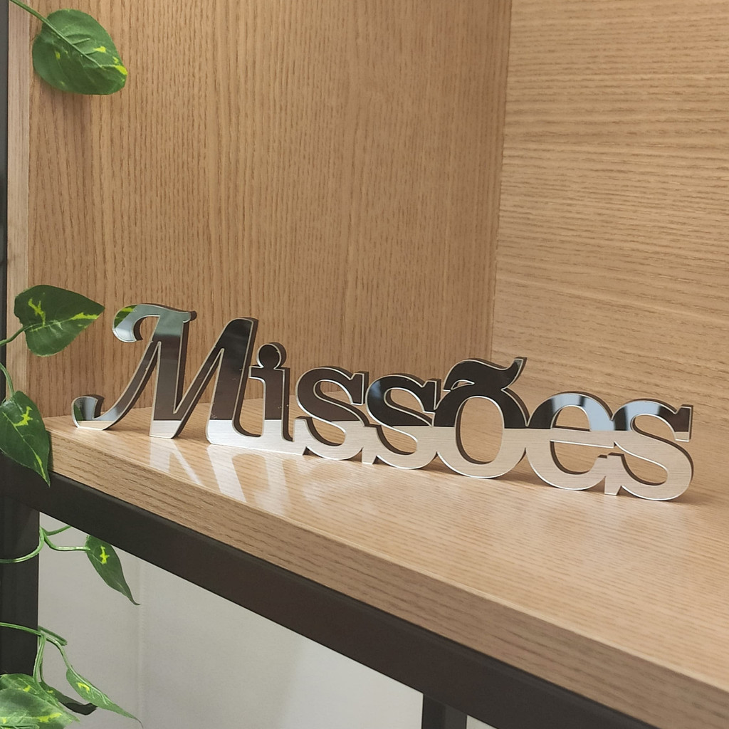 Placa Decorativa Missões Em Acrílico Espelhado E Mdf em Oferta na Shopee