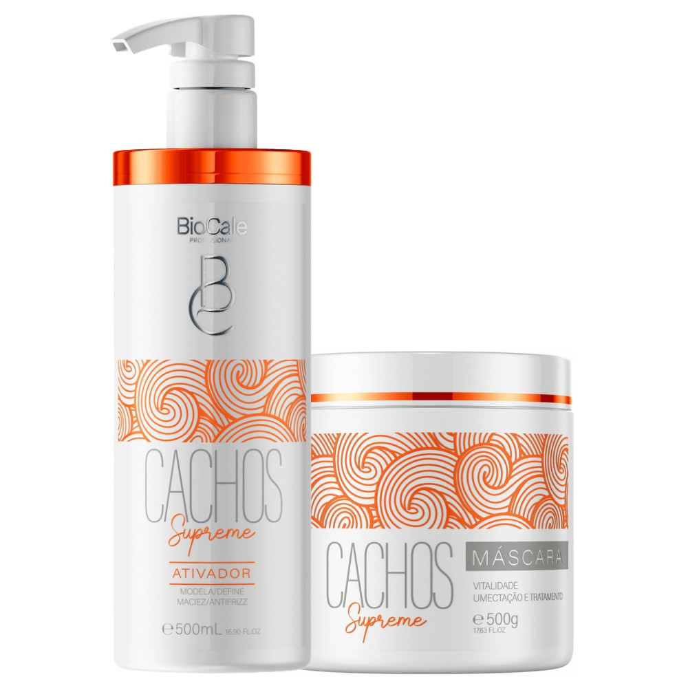 Biocale - Kit Ativador De Cachos Supreme 500ml + Máscara 500g