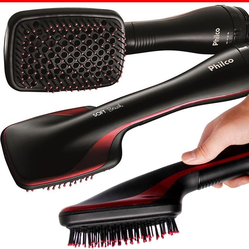 Escova Modeladora Philco Soft Brush Seca Modela Alisa