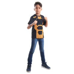 Camiseta Infantil Nerf Laranja Algodão Abrakadabra Fantasias