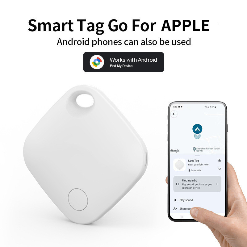 Rastreador de localização à prova d'água IP67, compatível com o aplicativo Find Smart Tag, compatível apenas com iOS