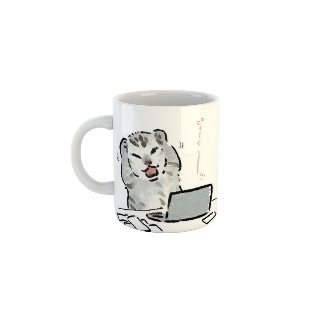 Caneca Meme Gatinho estressado com o Trabalho em Oferta na Shopee
