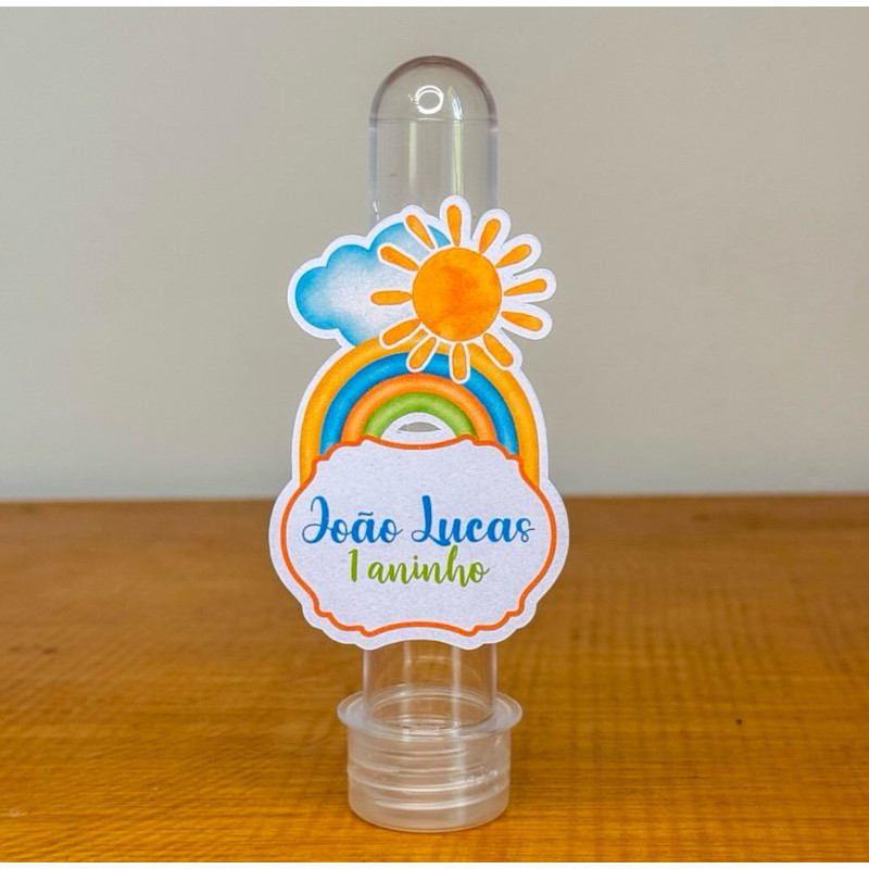 Apliques para Tubetes PRIMEIRA VOLTA AO SOL / Tags com Nome / Personalizados para Lembrancinhas de Aniversário Infantil