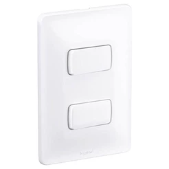 Interruptor Legrand Pial Zeffia - Duplo - 10A - Branco - 680101