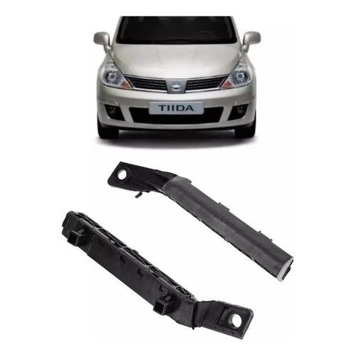 Par Suporte Guia Parachoque Dianteiro Nissan Tiida 2007 2008 2009 2010 2011 2012 2013 2014 2015
