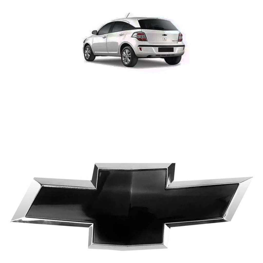 Emblema Porta Mala Chevrolet Agile 2009 2010 2011 2012 2013 2014 2015 2016 Black Piano