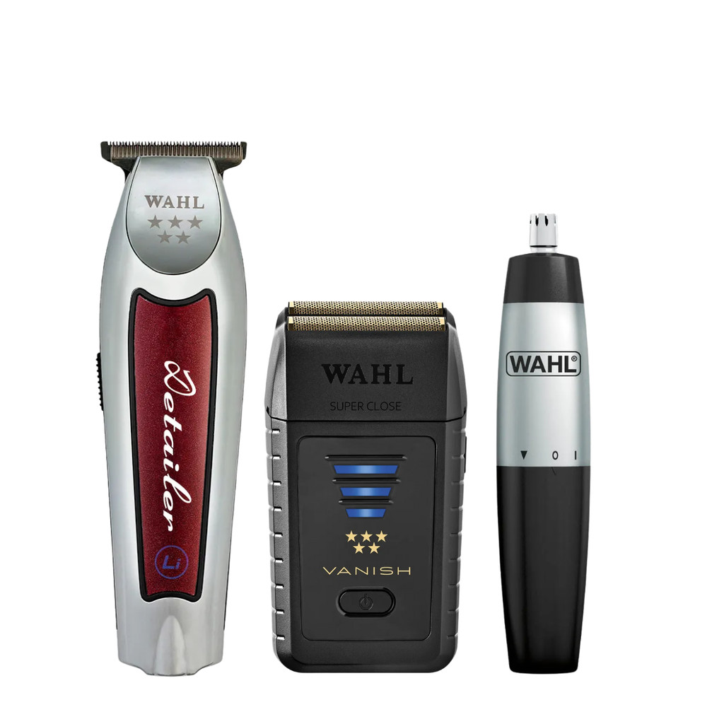 Combo Máquina de Acabamento e Corte Completo Wahl Original Kit para Barbeiros Profissionais