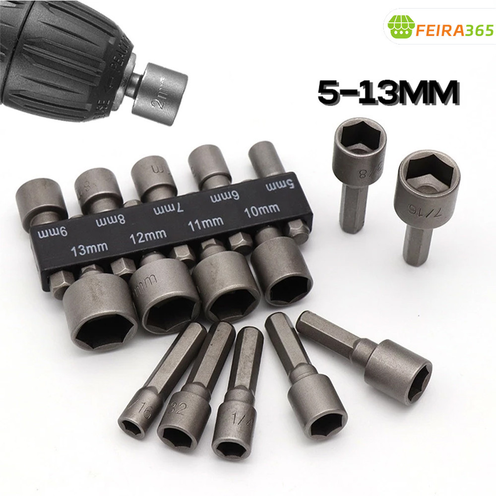 Kit Multifuncional de Bits Soquetes - Canhão 5 a 13mm para Parafusadeira Profissional