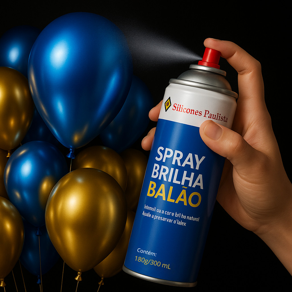 Spray Brilho Balão Bexiga 300ml Metalizado Decoração Festa em Oferta na Shopee