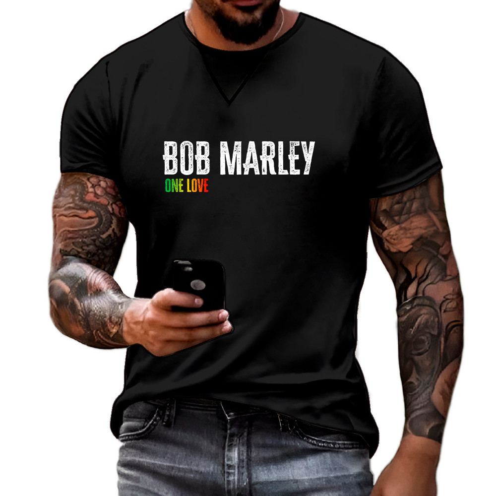 Camiseta Masculina Feminina Blusa Camiseta Bob Marley Reggae Adulto Jamaica 100% Algodão Premium