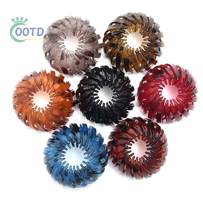 Moda Hoje Pássaro Ninho Em Forma De Coque Garra De Cabelo Expansível Plástico Vintage Geométrico Fabricantes Grampos Sup